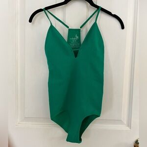 Green cami bodysuit